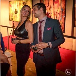 Marciano Dress. Faux leather on the top. Stretchy material on bottom.